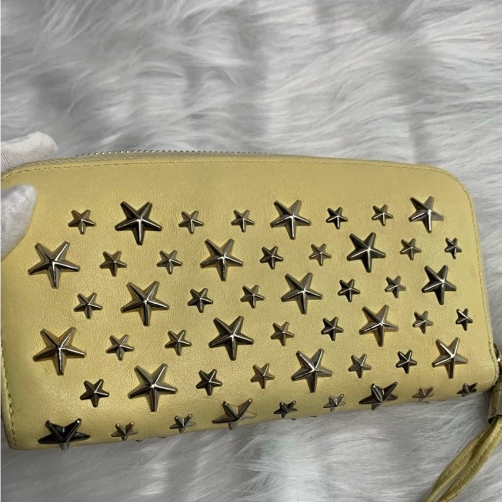 Jimmy choo star studded zippy wallet
